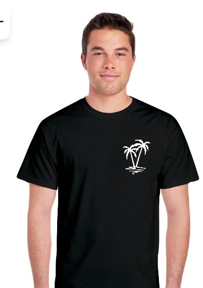 Unisex Summer Double Palm Trees